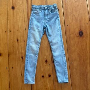 &Denim Light Wash High Waist Skinny Jeans Girls Size 12